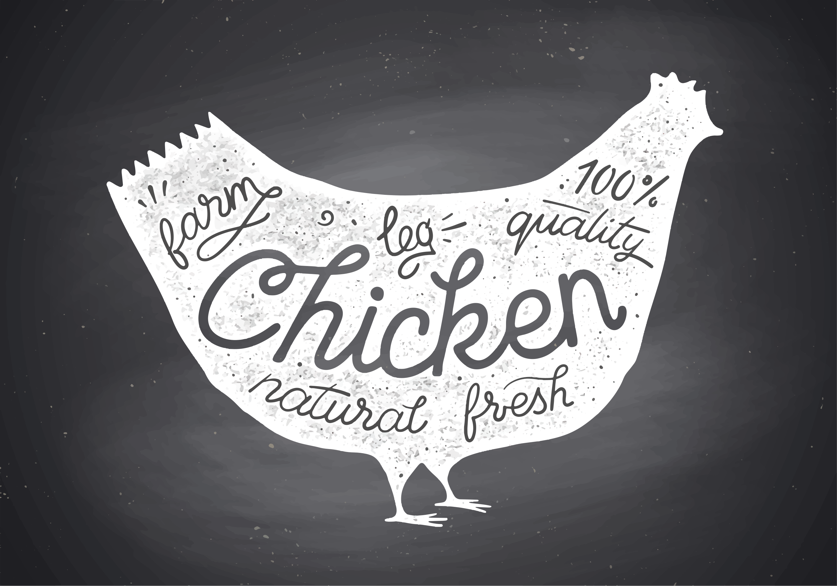 Farm fresh chicken kitchen vinyl rug - TenStickers