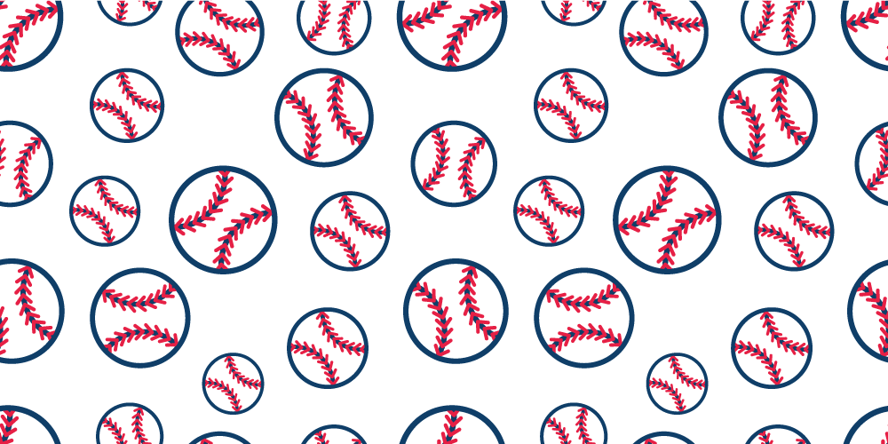 Baseball Pattern gaming vinyl rug - TenStickers