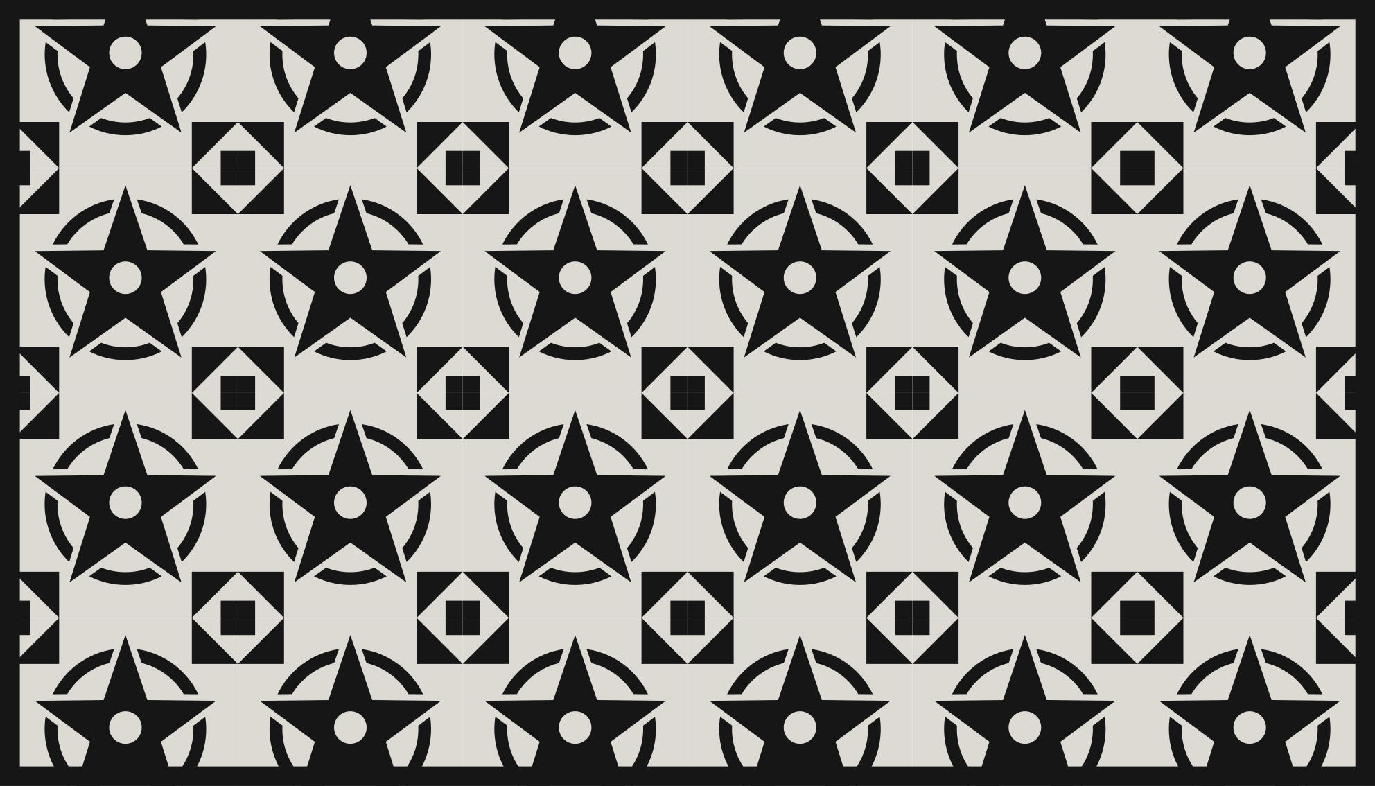 Black star pattern modern vinyl rug - TenStickers