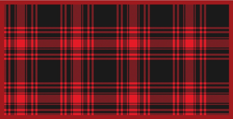 Plaid Patterned Comfort stripes vinyl rug - TenStickers