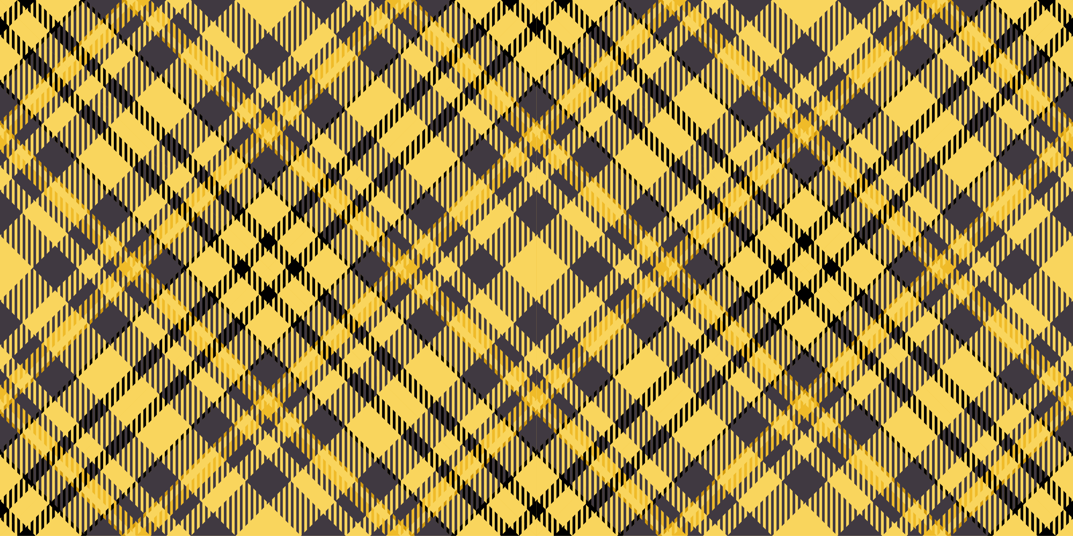 Plaid yellow print textured vinyl rug - TenStickers