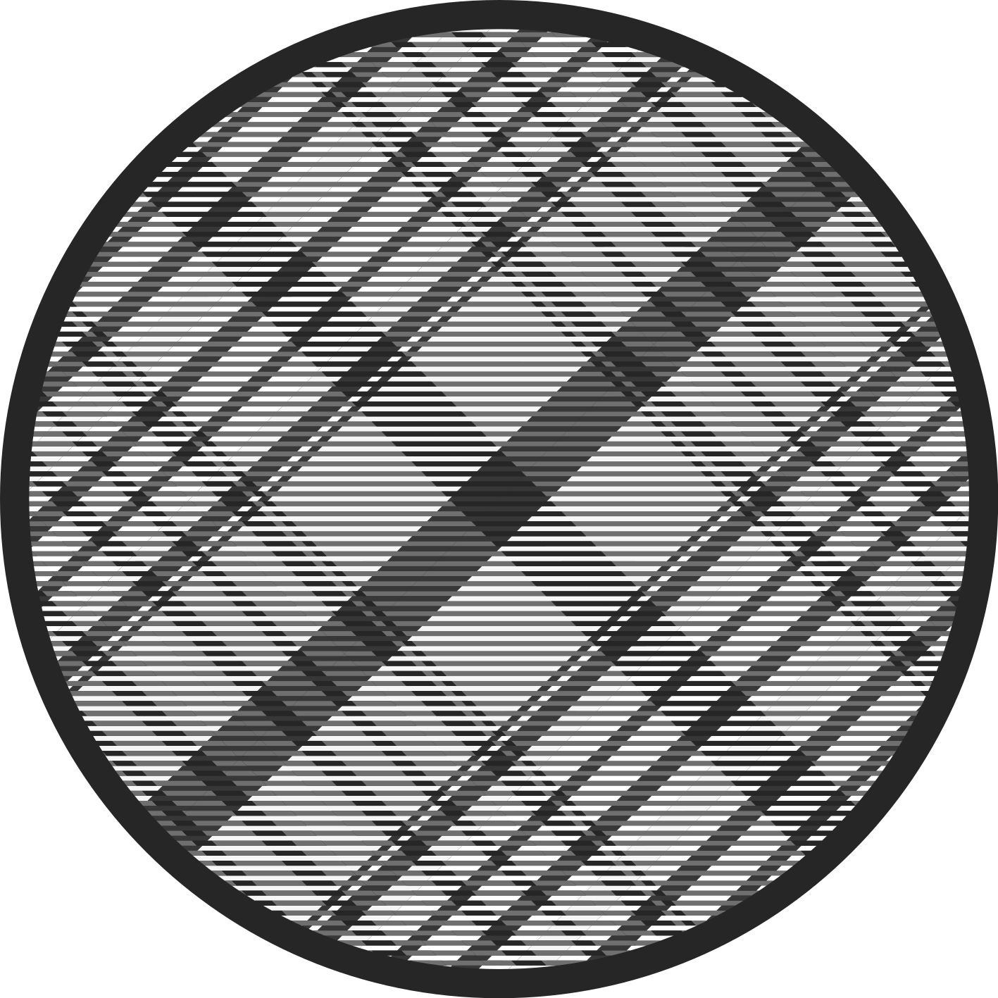 Gray and black patterned squares circular rug - TenStickers