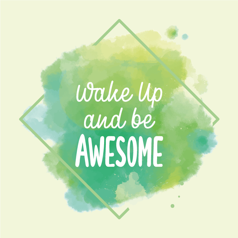Wake up awesome custom vinyl rug - TenStickers