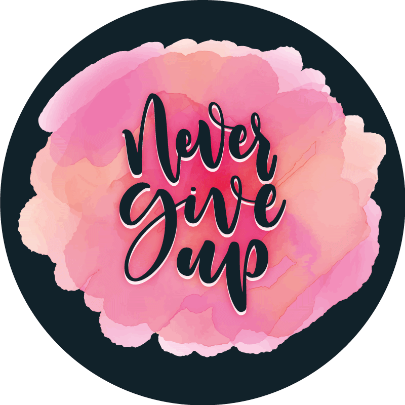 Custom vinyl rug persevere without giving up - TenStickers