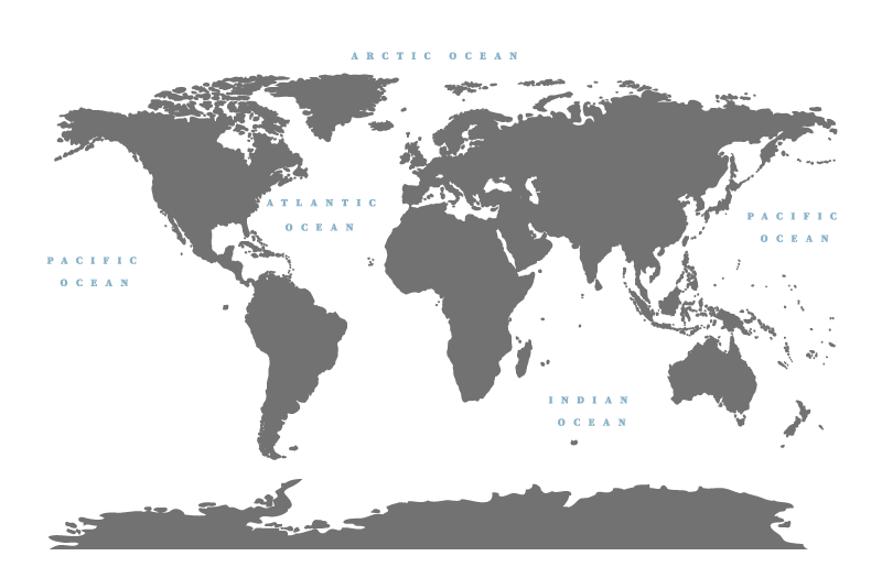 Stylized world map living room vinyl rug - TenStickers