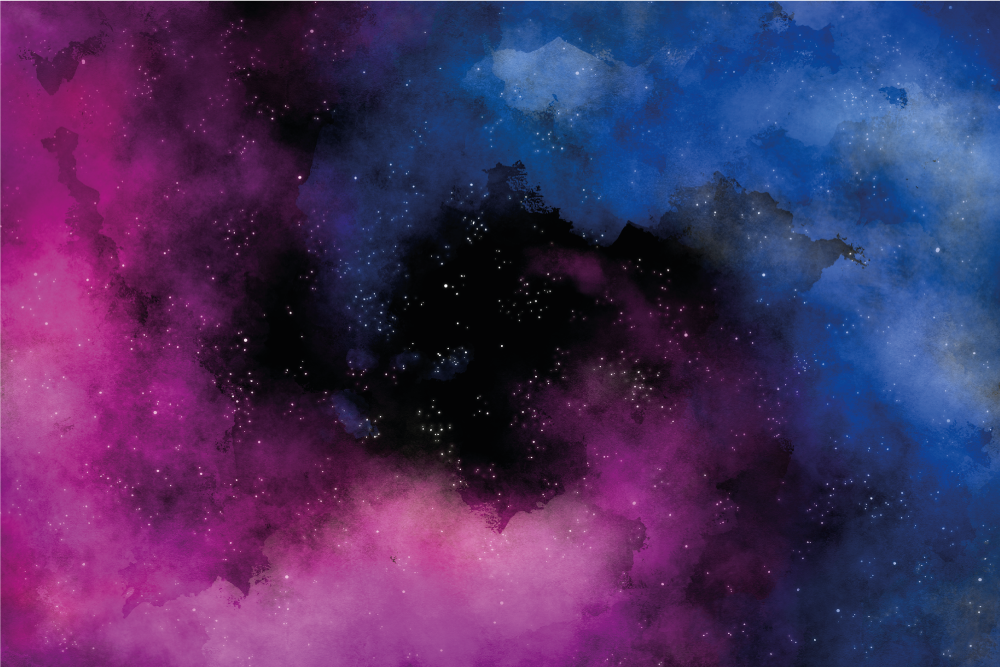 Colored spiral nebula galaxy modern rug - TenStickers