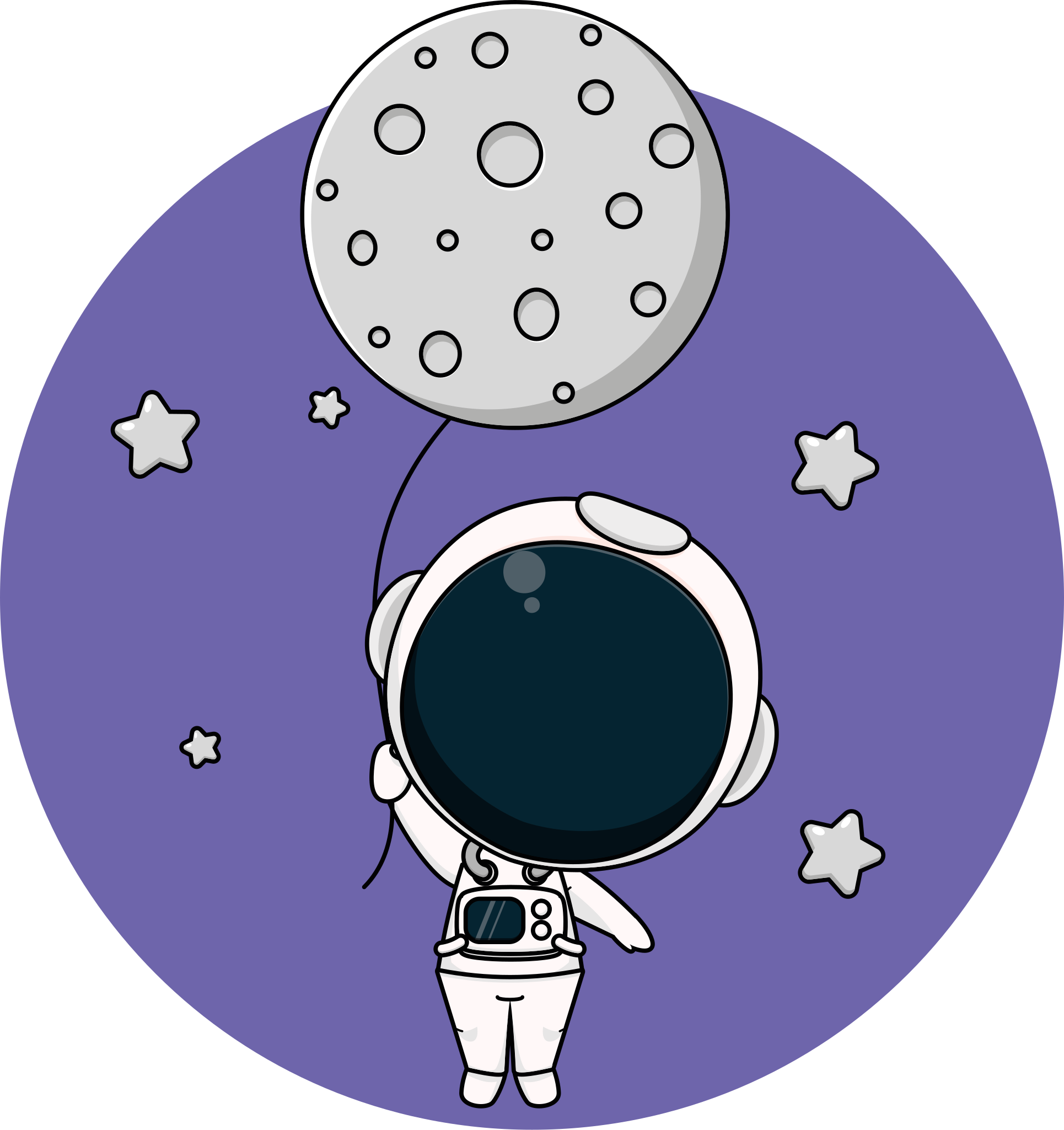 Astronaut with Balloon kids vinyl rug - TenStickers
