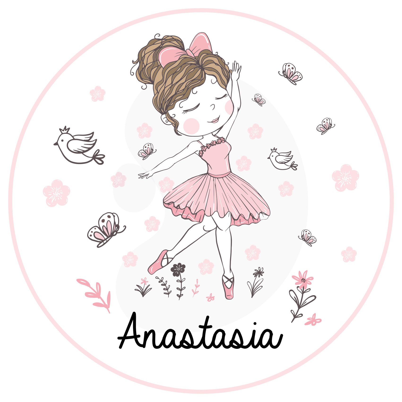 Ballet Dancer custom vinyl rug - TenStickers