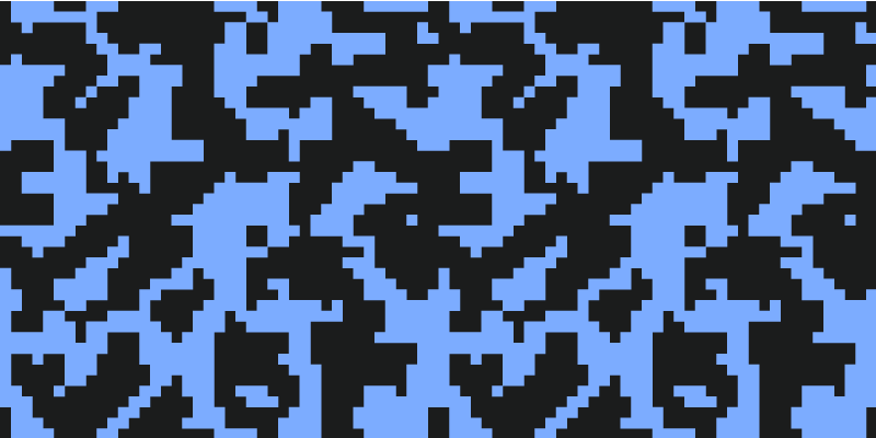 Pixelated Blue Pattern kids vinyl rug - TenStickers