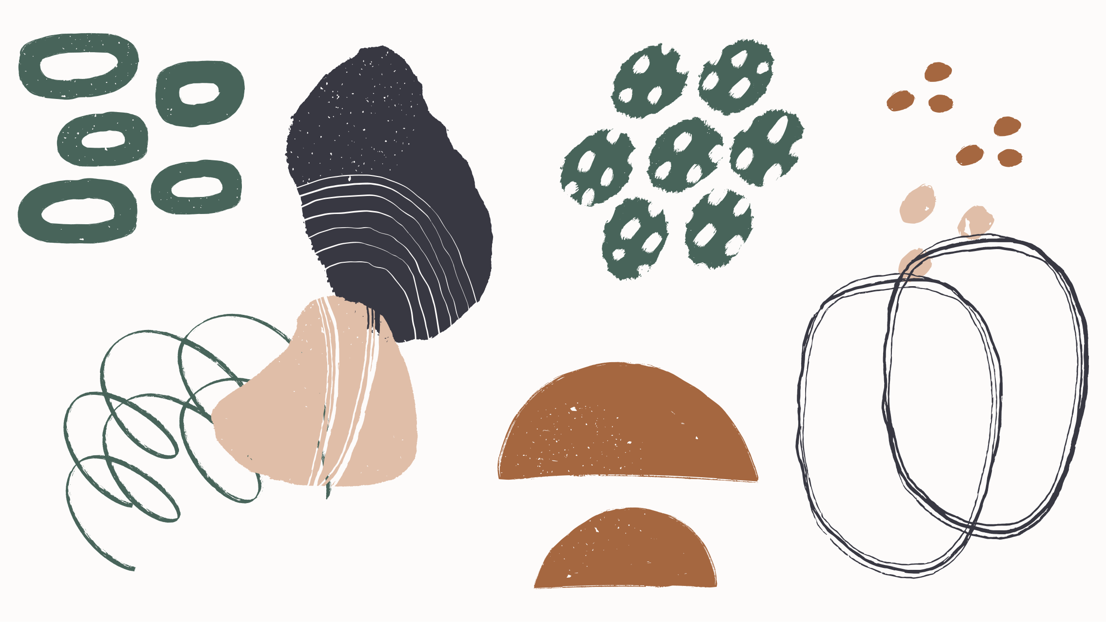 Abstract Shapes Layout minimal vinyl rug - TenStickers