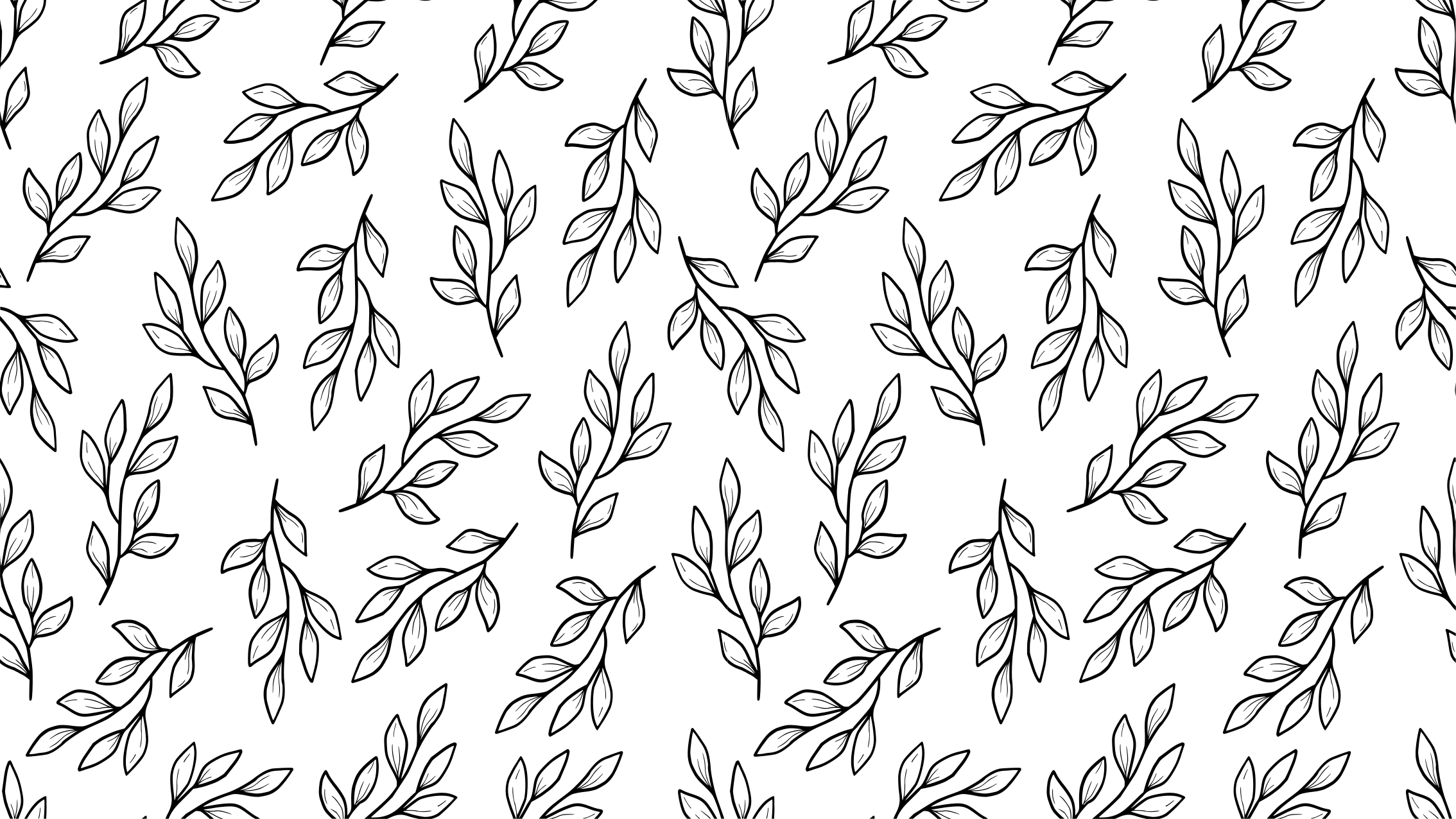 Leafy Branch Pattern nature vinyl rug - TenStickers