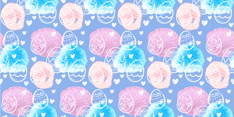 Colorful Easter Eggs kids vinyl rug - TenStickers