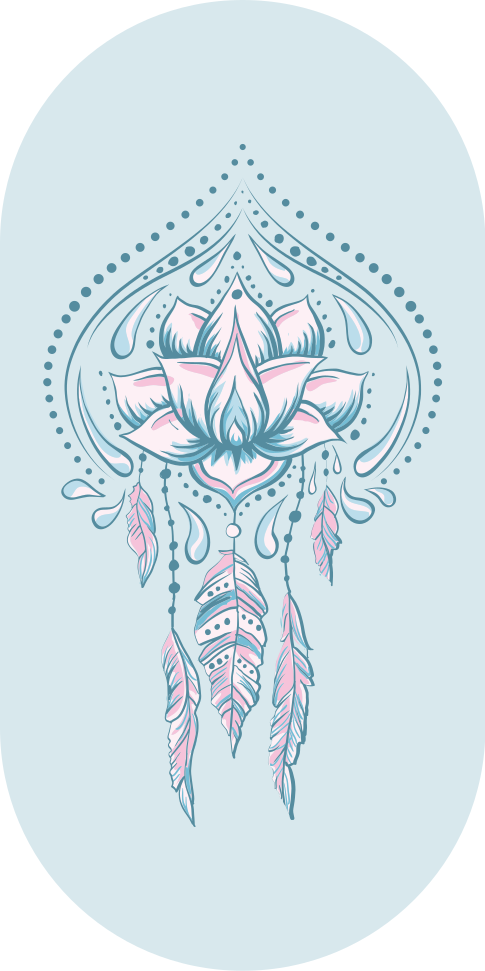 Lotus Pattern mandala vinyl rug - TenStickers