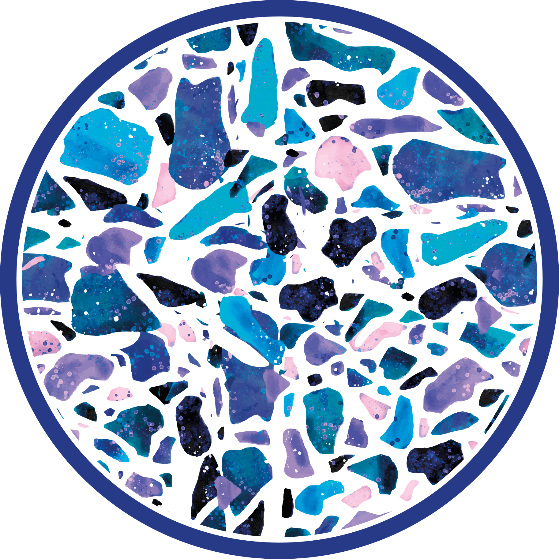 Colorful stone mosaic marble vinyl rug - TenStickers