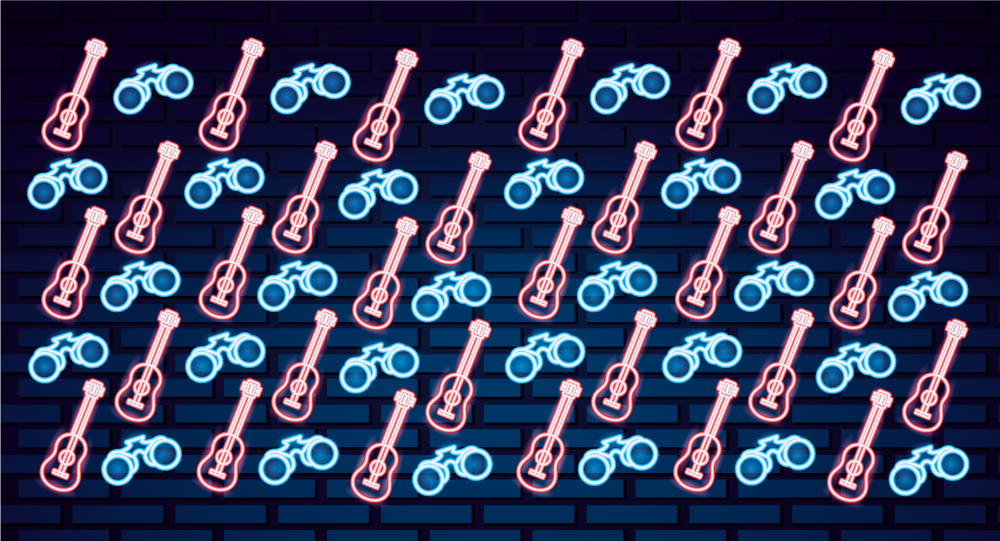 Music Inspired Patterns teenage bedroom vinyl rug - TenStickers