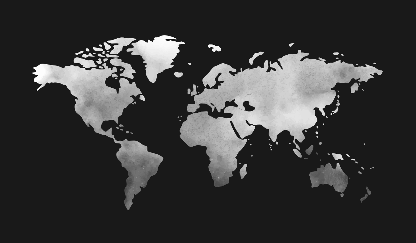 gray metal effect world map vinyl rug - TenStickers