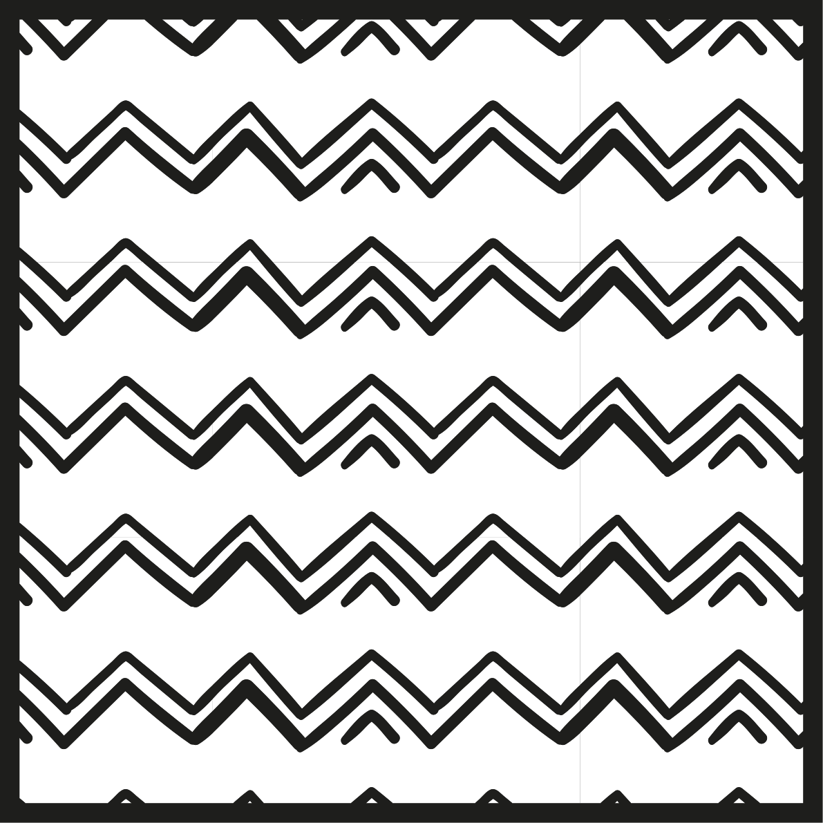 Zigzag Style geometric vinyl rug - TenStickers