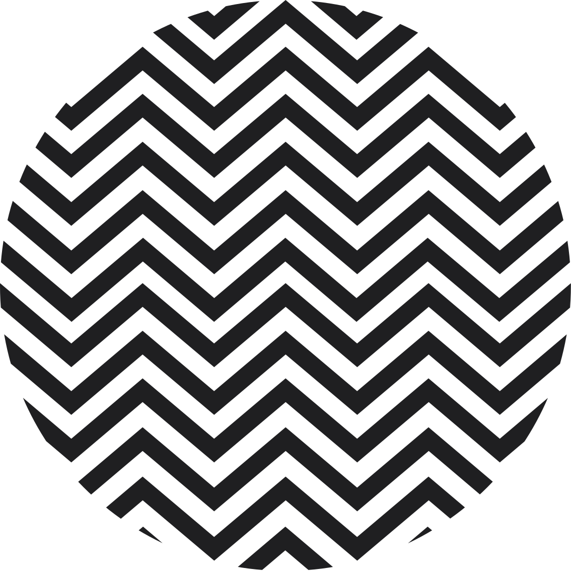 Geometric vinyl rug in chevron pattern - TenStickers