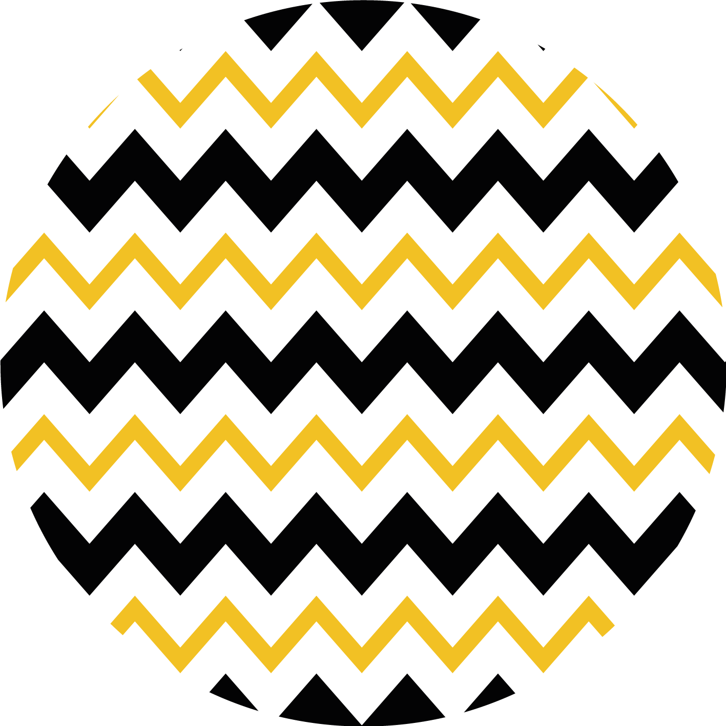 Cheerful Zigzag Pattern stripes vinyl rug - TenStickers
