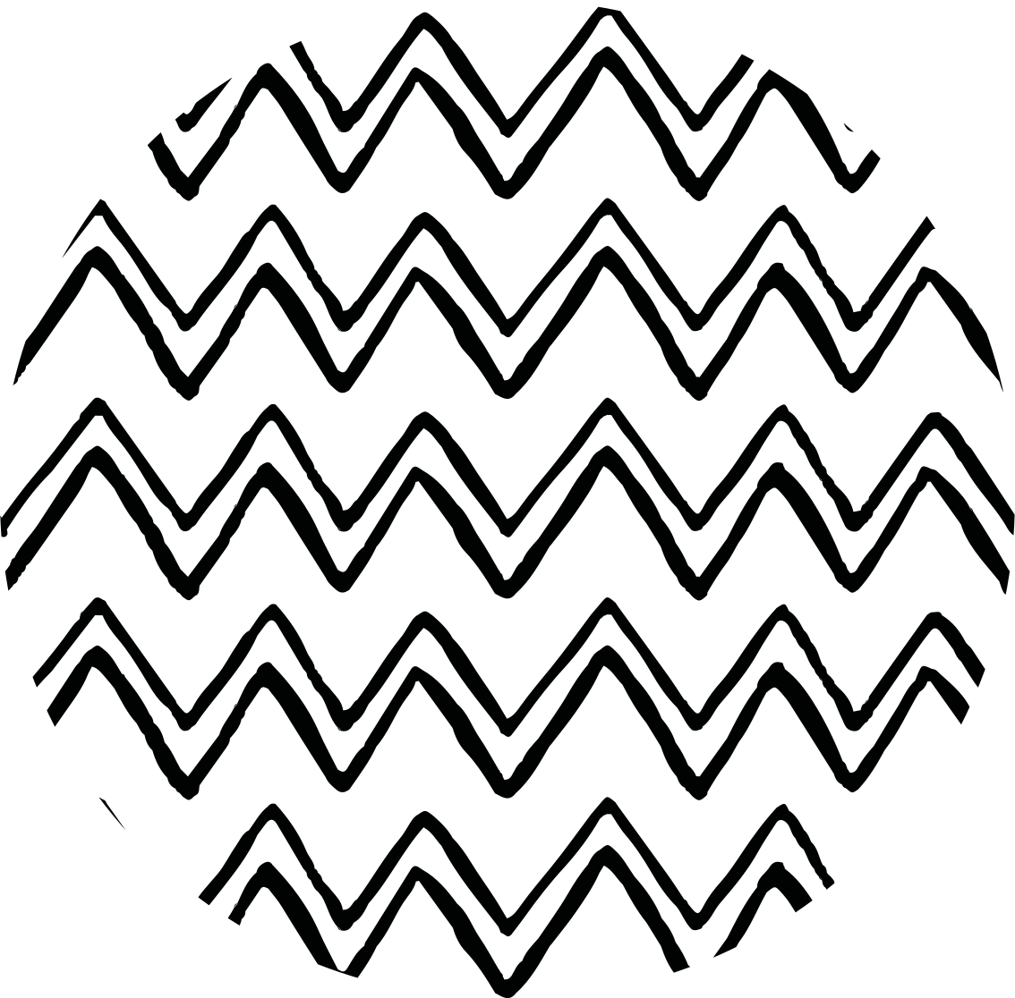 Wavy Stripe Pattern stripes vinyl rug - TenStickers