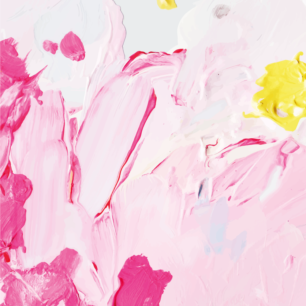 Teenage bedroom vinyl rug in abstract brushstrokes - TenStickers