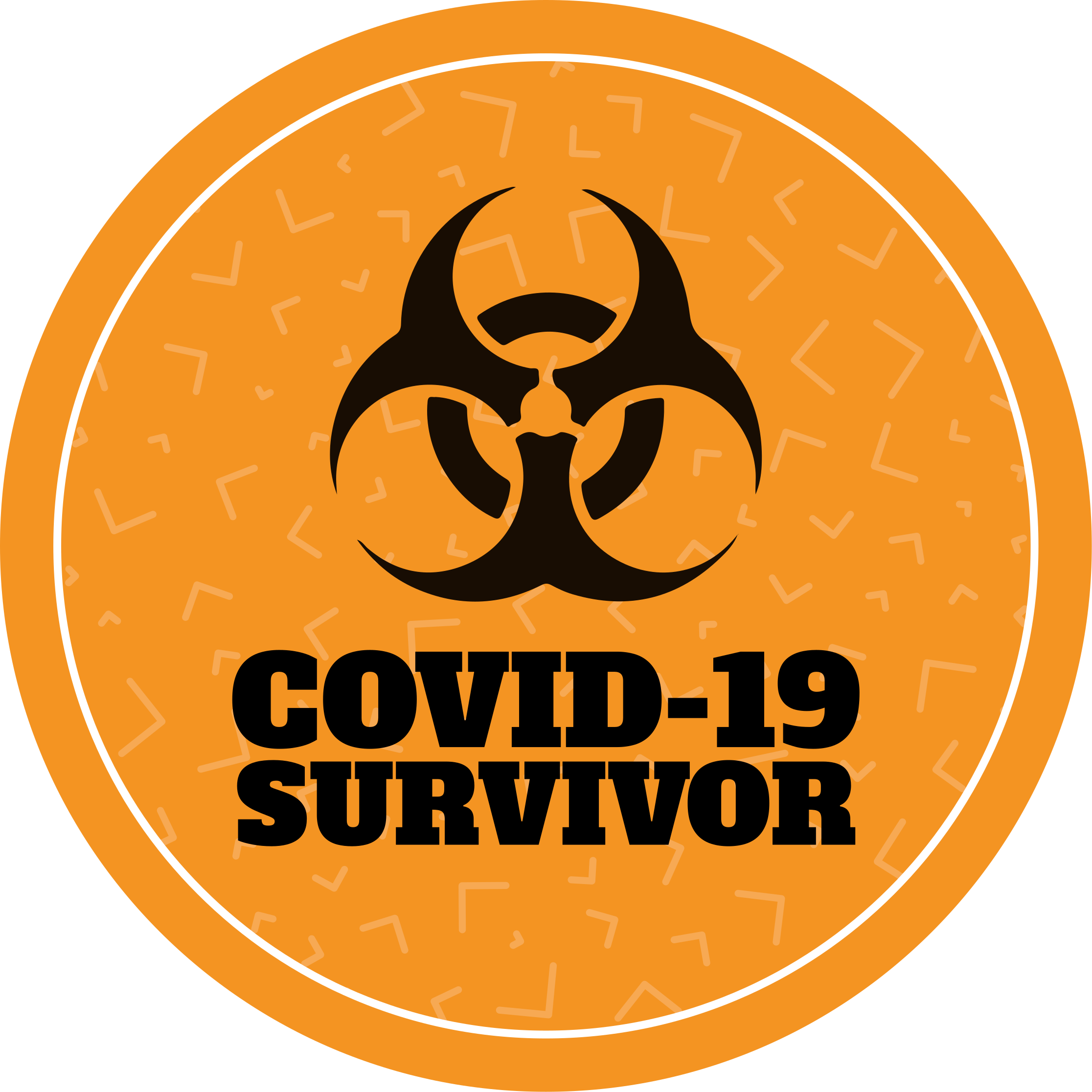 Covid survivor funny design custom rug - TenStickers