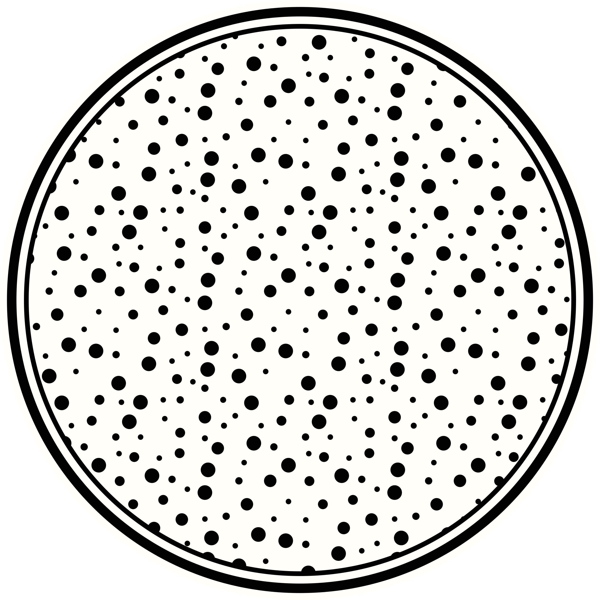 Black polka dots minimal vinyl rug - TenStickers