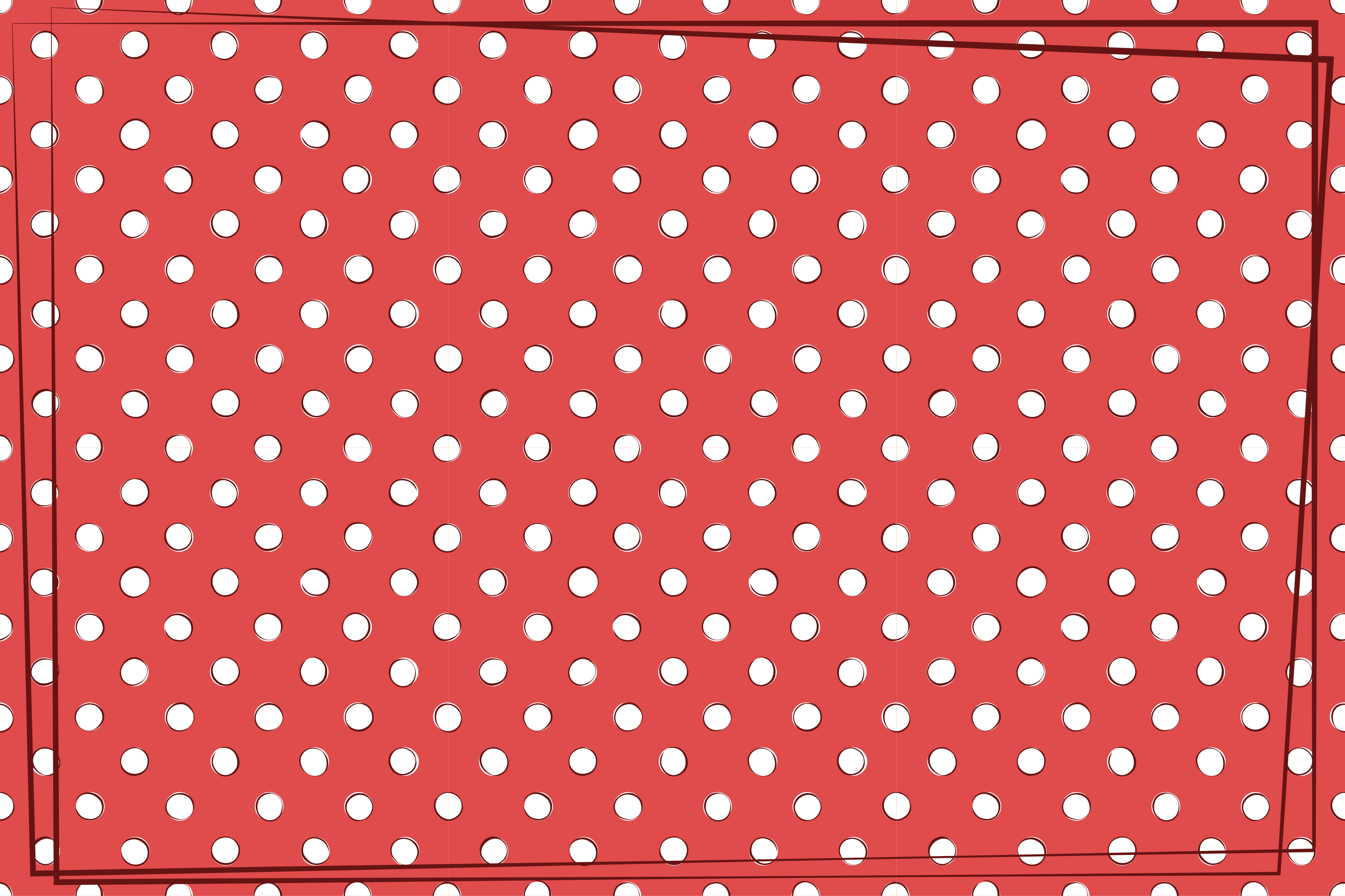 Red Polka Dots wood effect vinyl rug - TenStickers