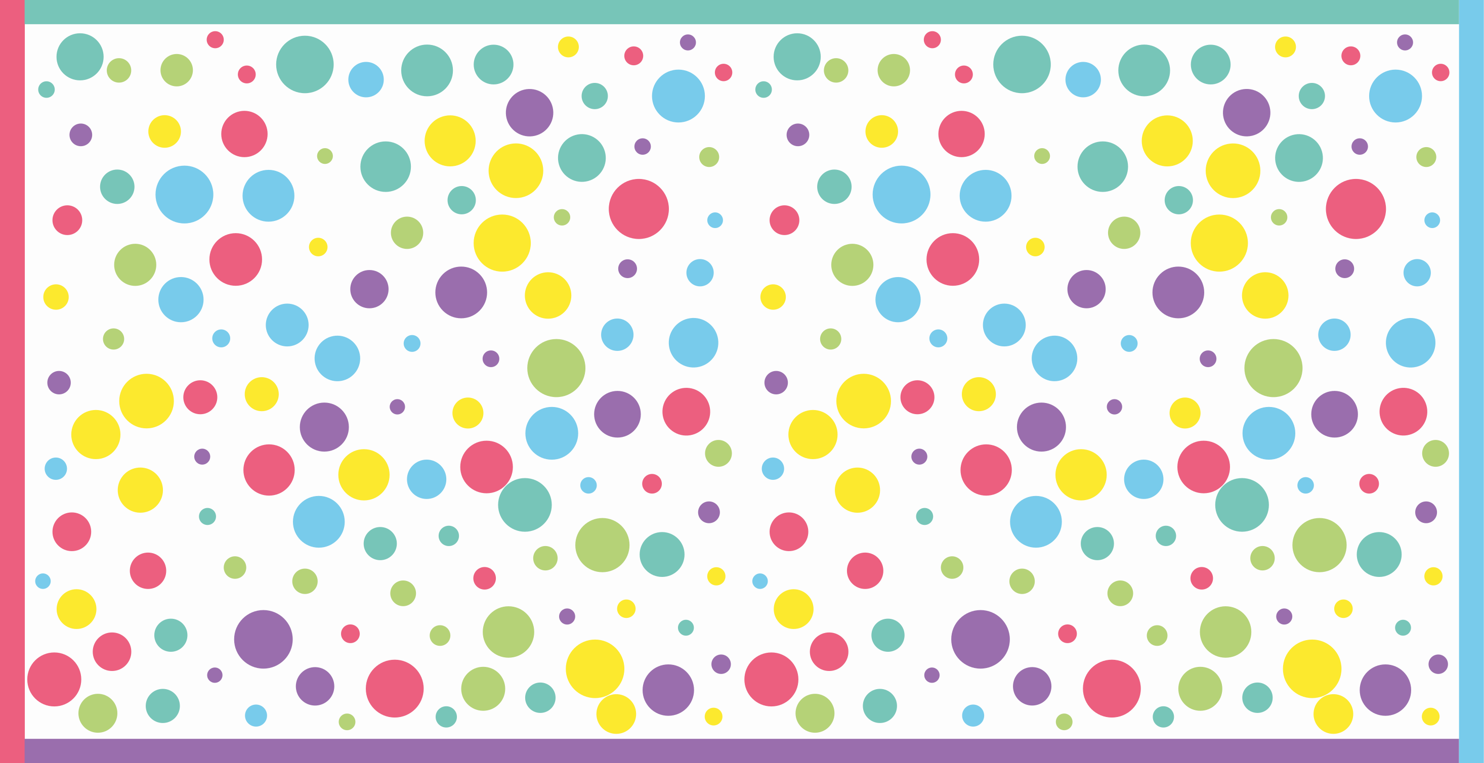 Colourful polka dot pattern modern rug - TenStickers
