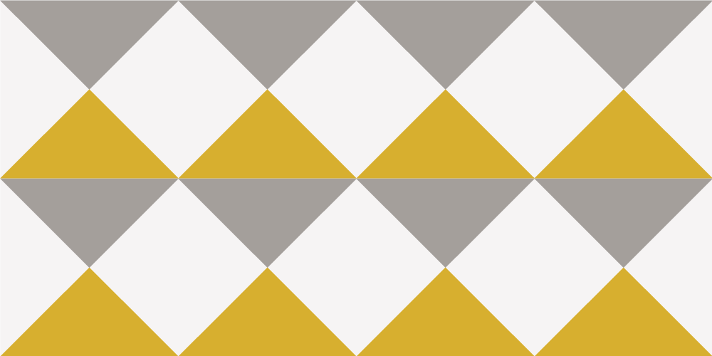Grey and yellow diamonds geometric vinyl rug - TenStickers