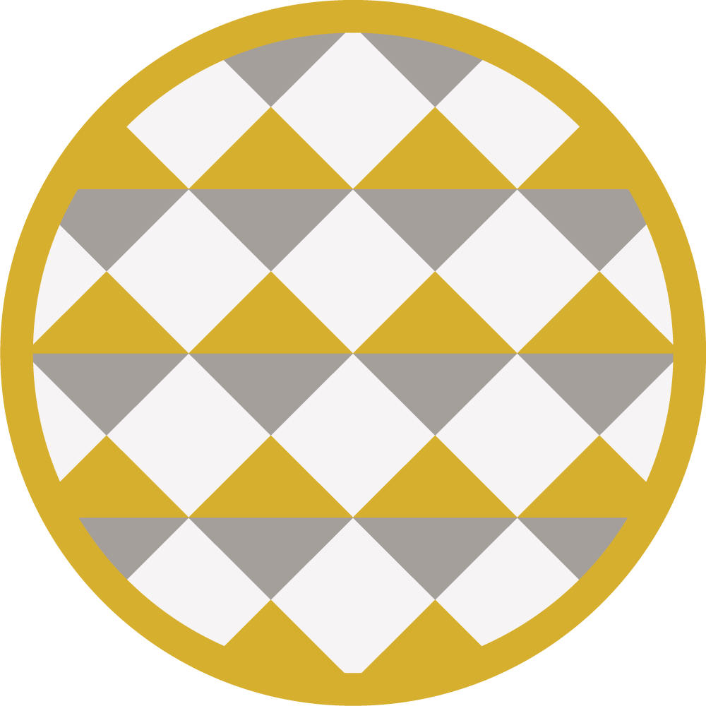 Diamond Pattern Circle geometric vinyl rug - TenStickers