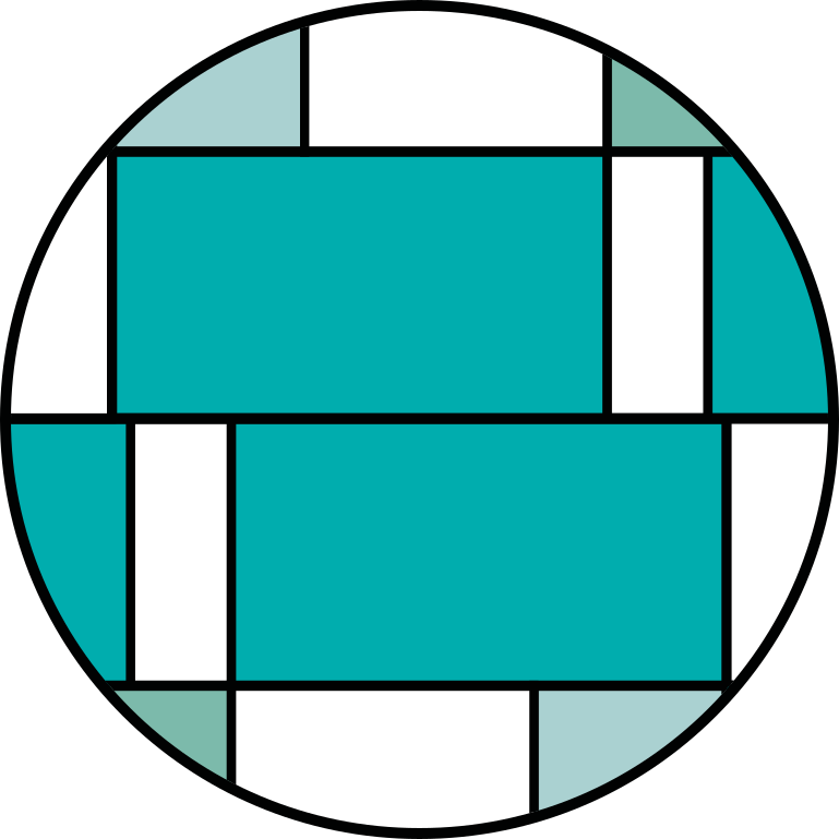 Modern vinyl rug in geometric turquoise design - TenStickers