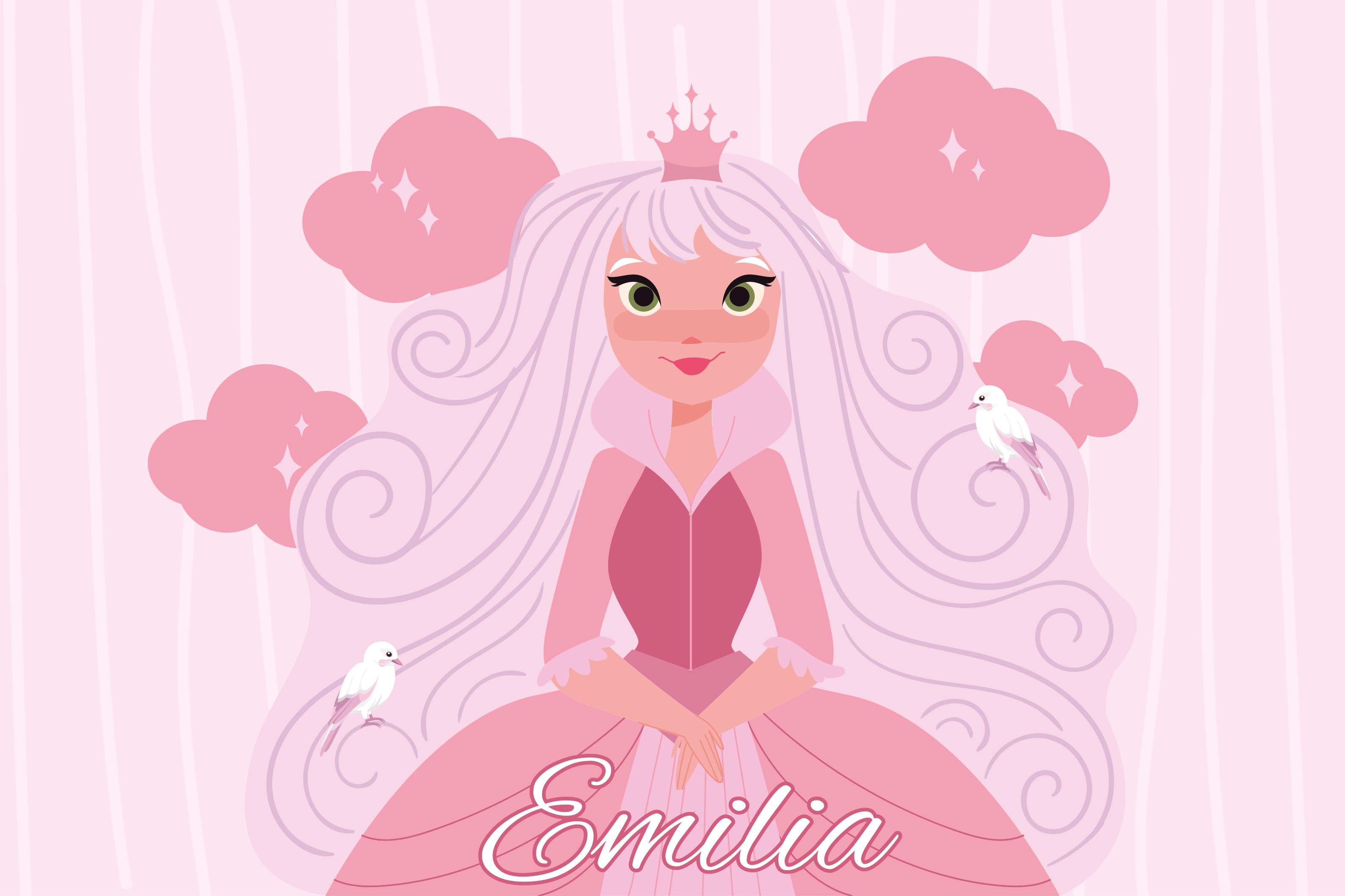 Princess Character custom vinyl rug - TenStickers