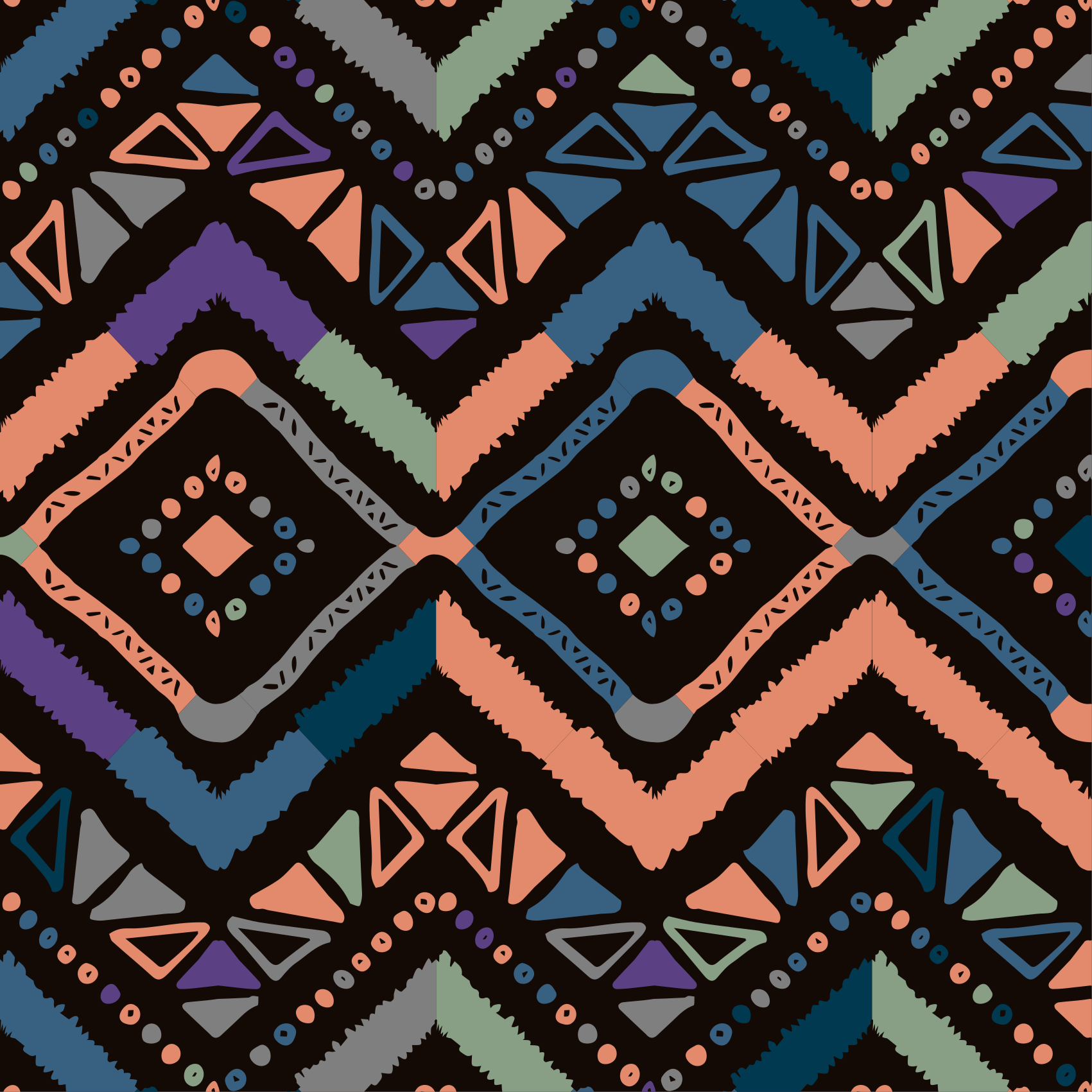 Geometric Color Sections scandinavian vinyl rug - TenStickers