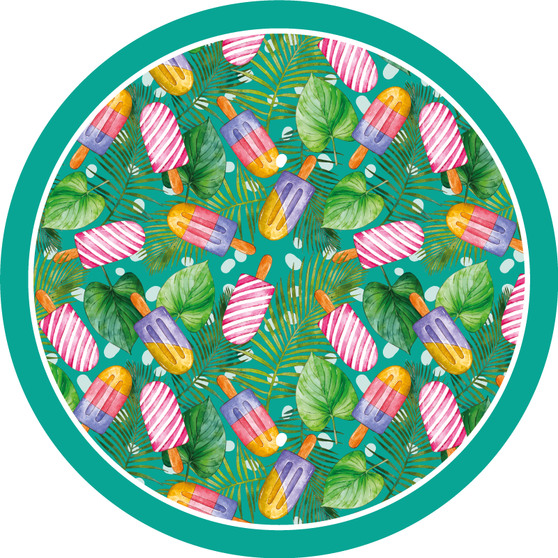 Summer Ice Cream kids vinyl rug - TenStickers