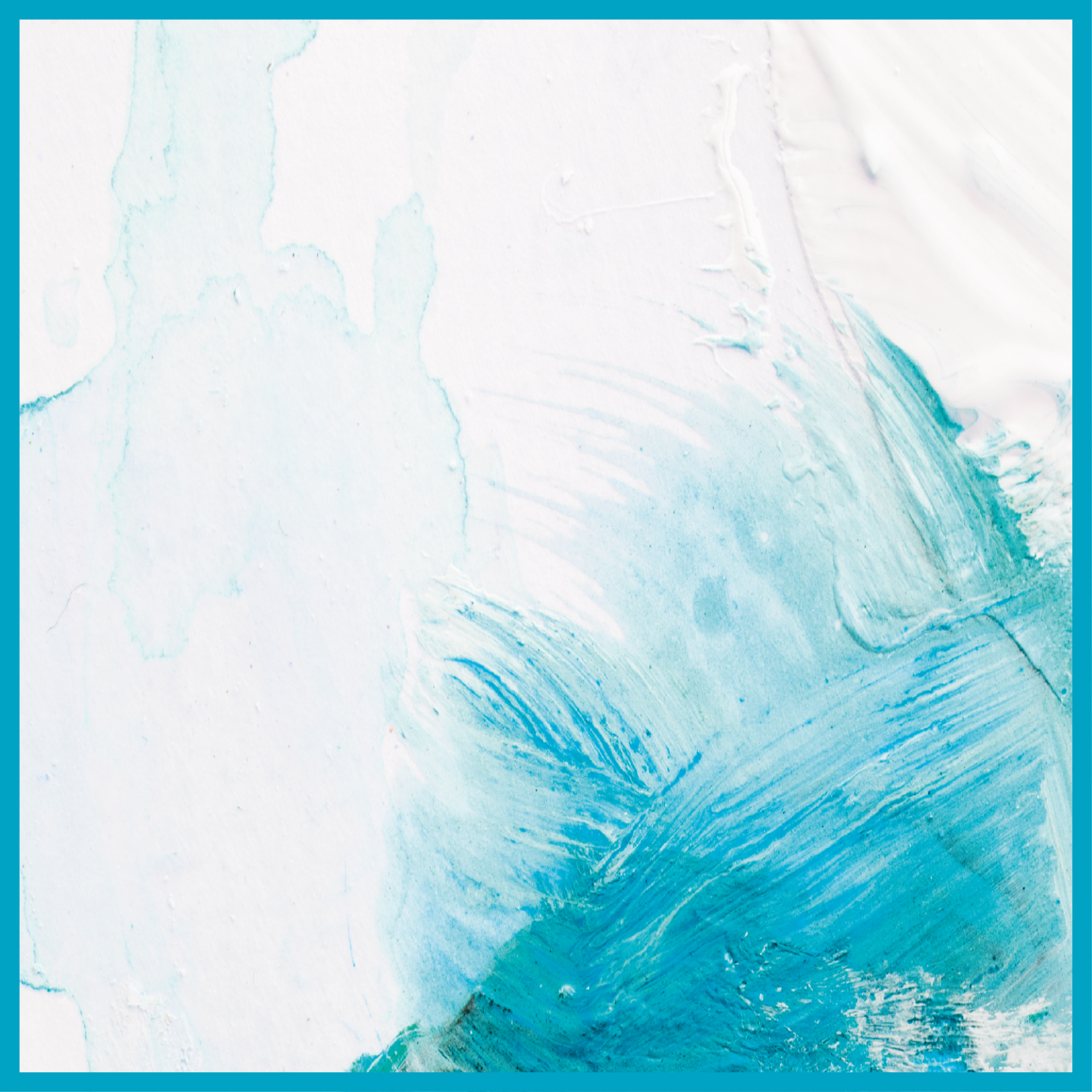 Aqua brush strokes textured vinyl rug - TenStickers