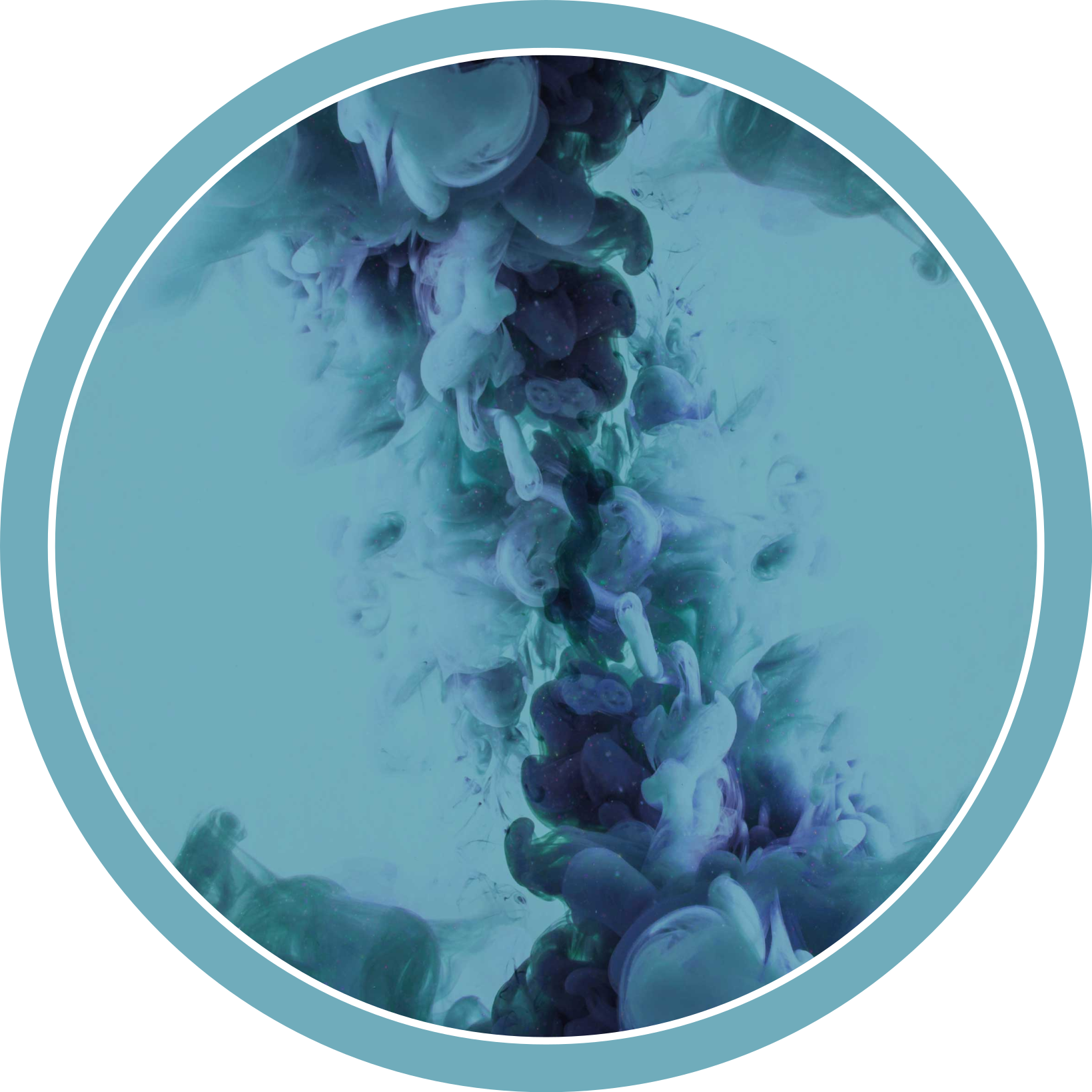 Fluid Teal Waves bathroom vinyl rug - TenStickers