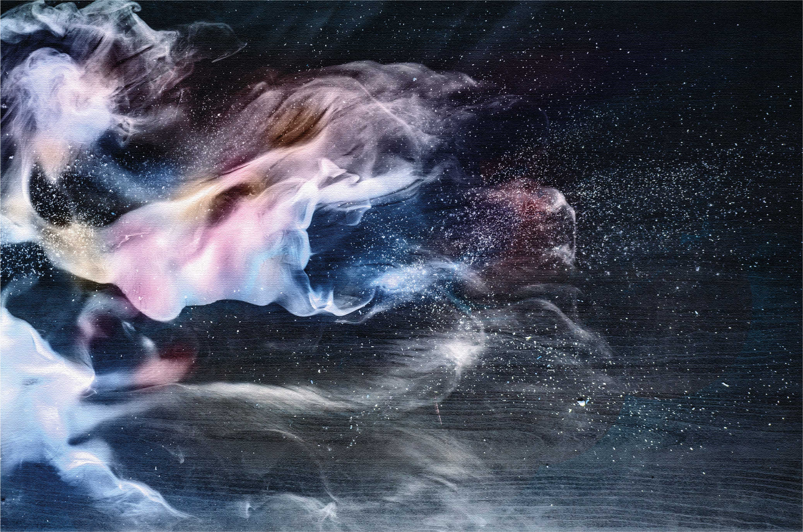 Cosmic smoke swirls teenage bedroom vinyl rug - TenStickers