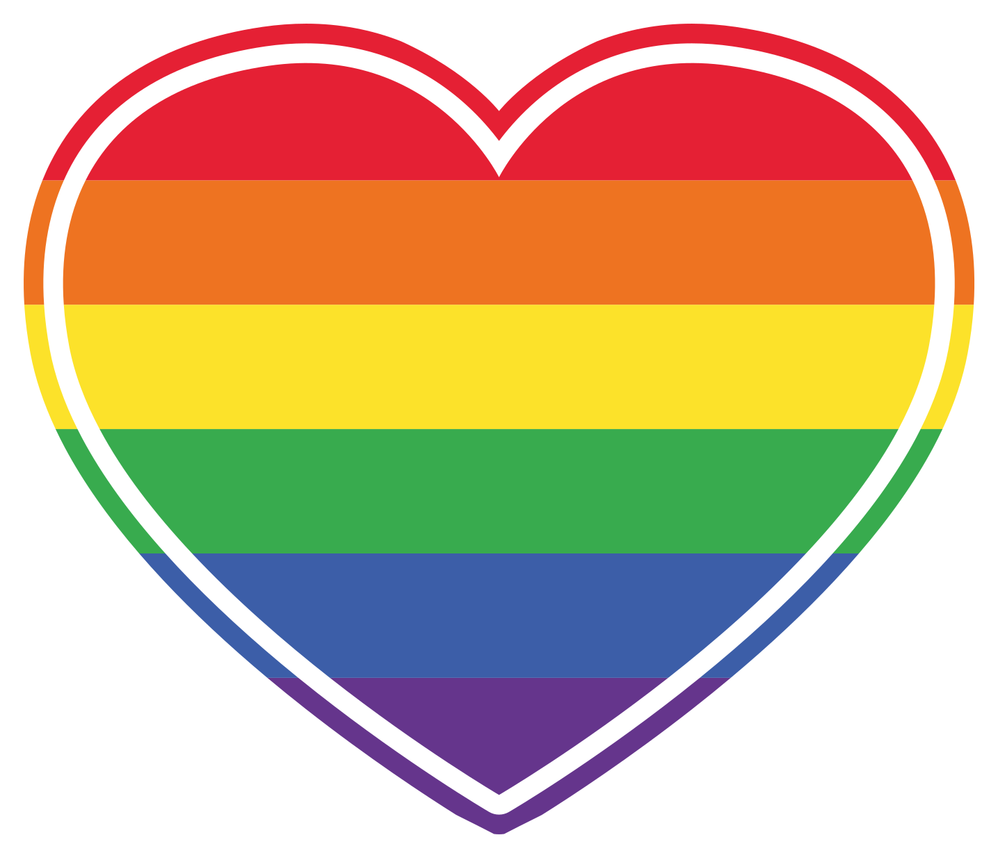 Heart Rainbow Pattern texture vinyl rug - TenStickers