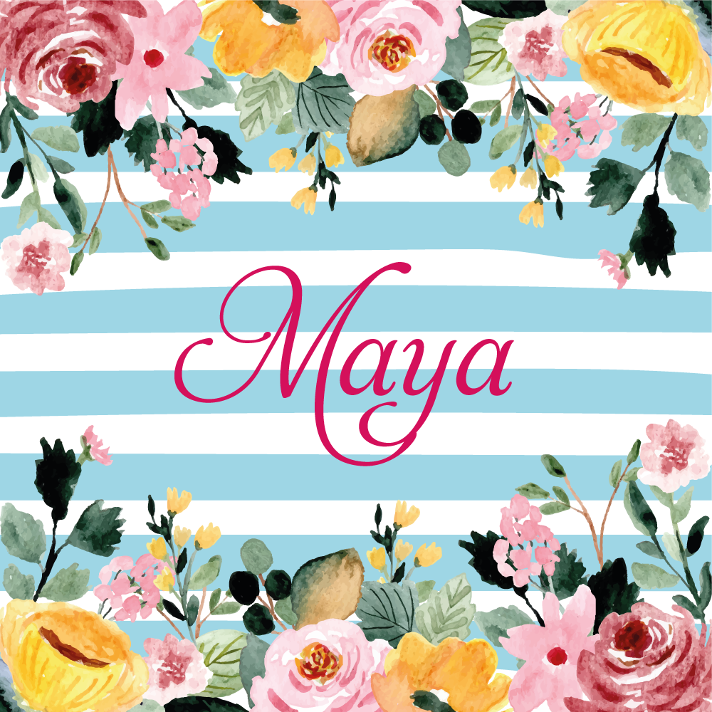 Custom botanical design bedroom vinyl rug - TenStickers