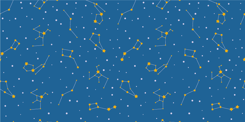 Celestial Night Sky star vinyl rug - TenStickers