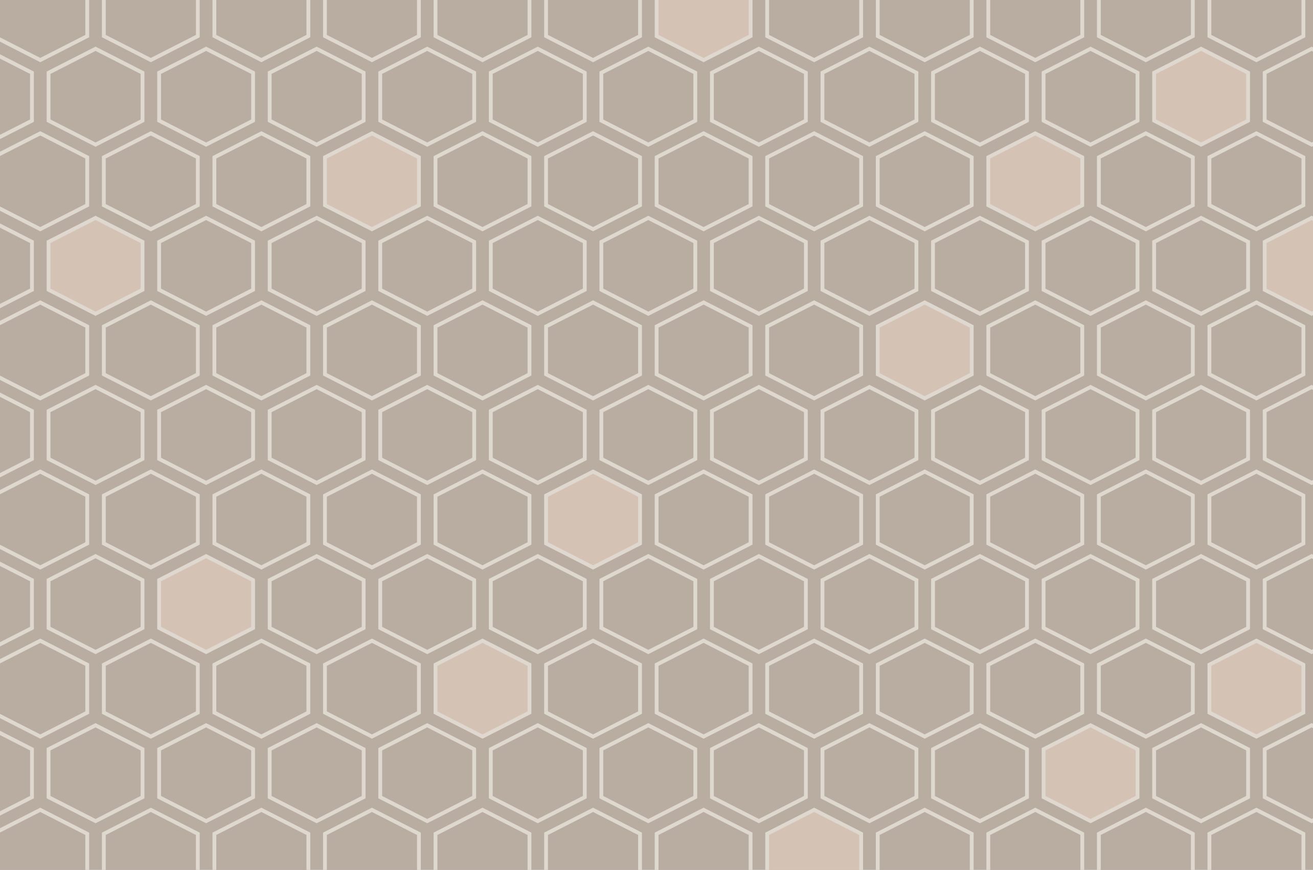 Hexagon beige motif geometric vinyl rug - TenStickers