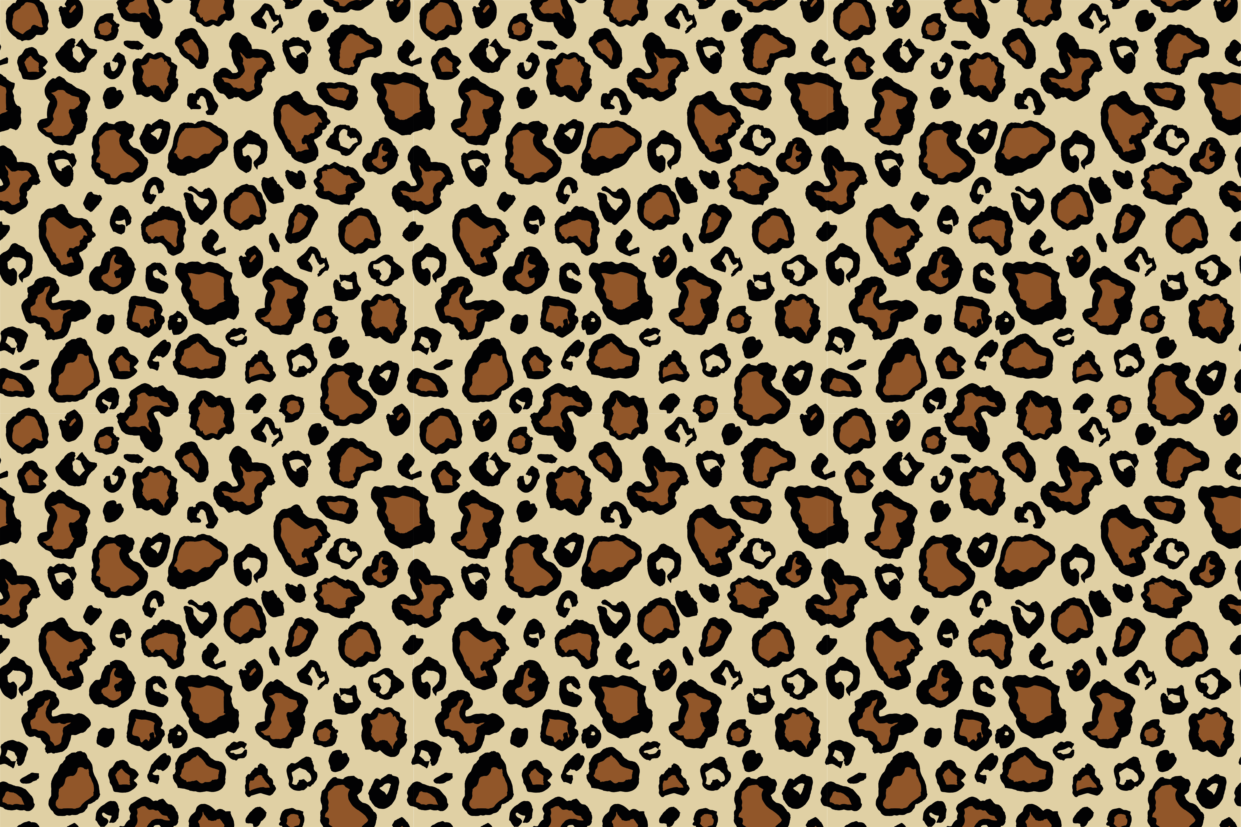Leopard Spot Motif animal print vinyl rug - TenStickers