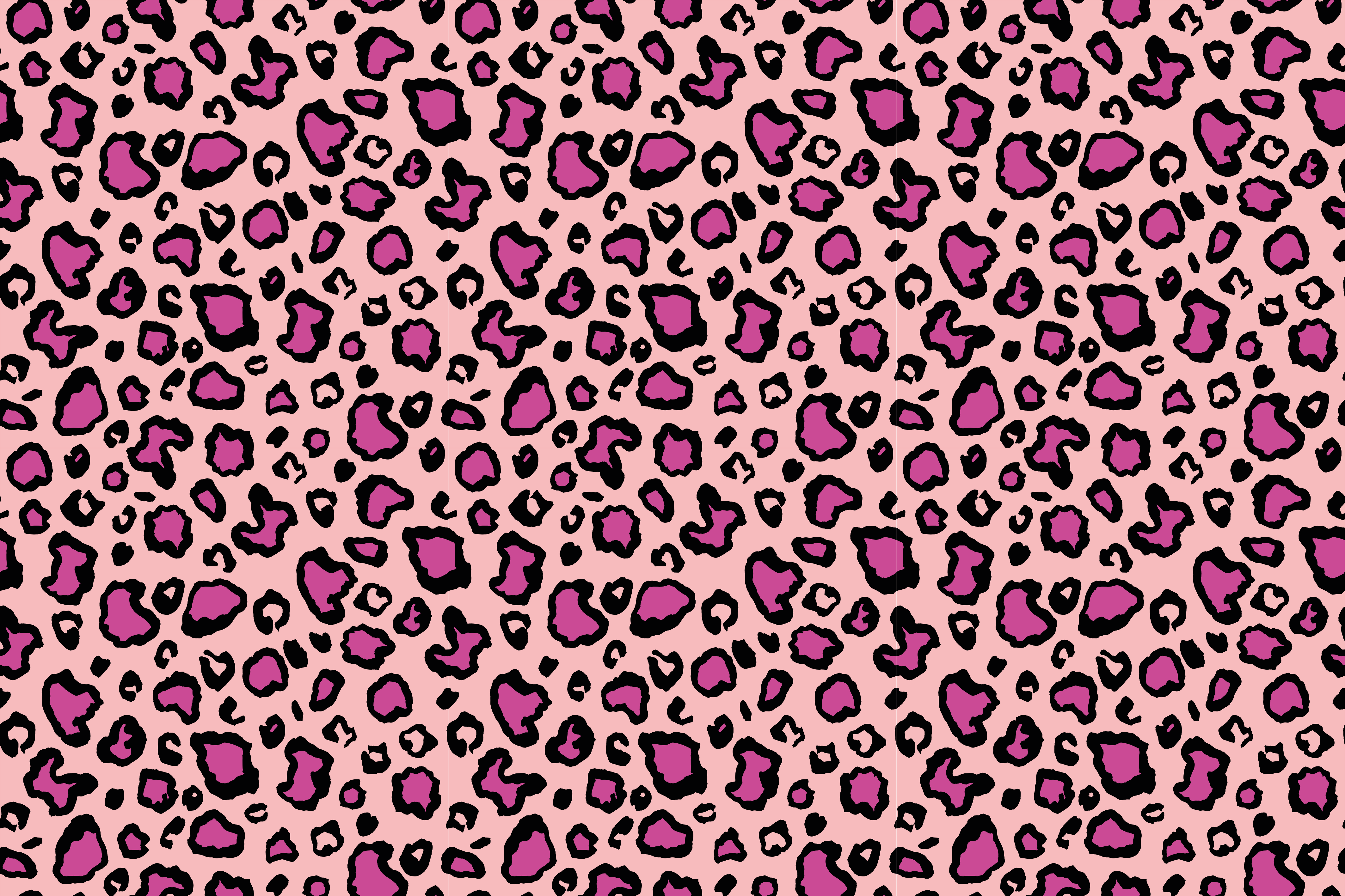 Rose Leopard Dots animal print vinyl rug - TenStickers