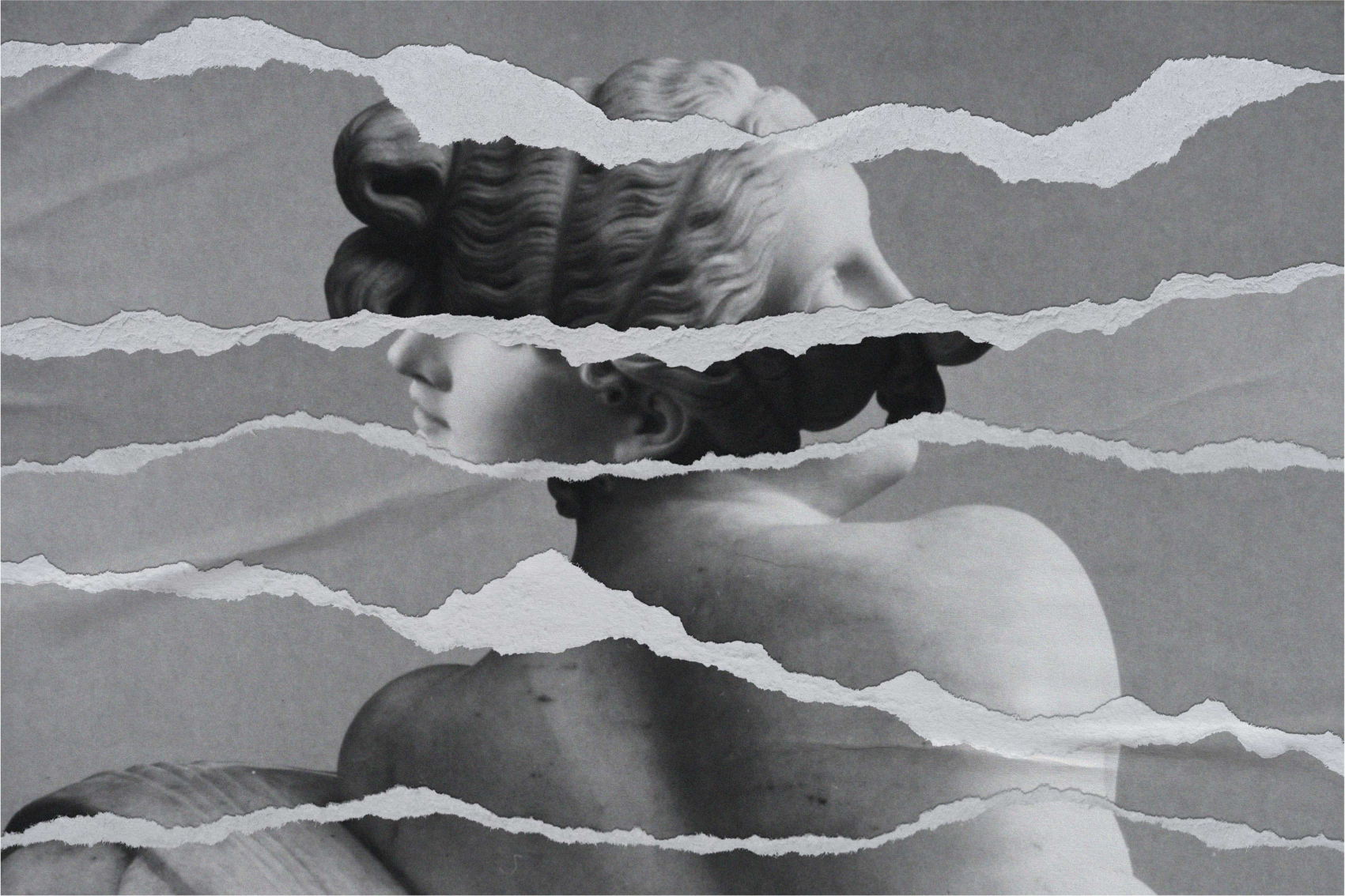 Torn paper effect textured vinyl rug - TenStickers