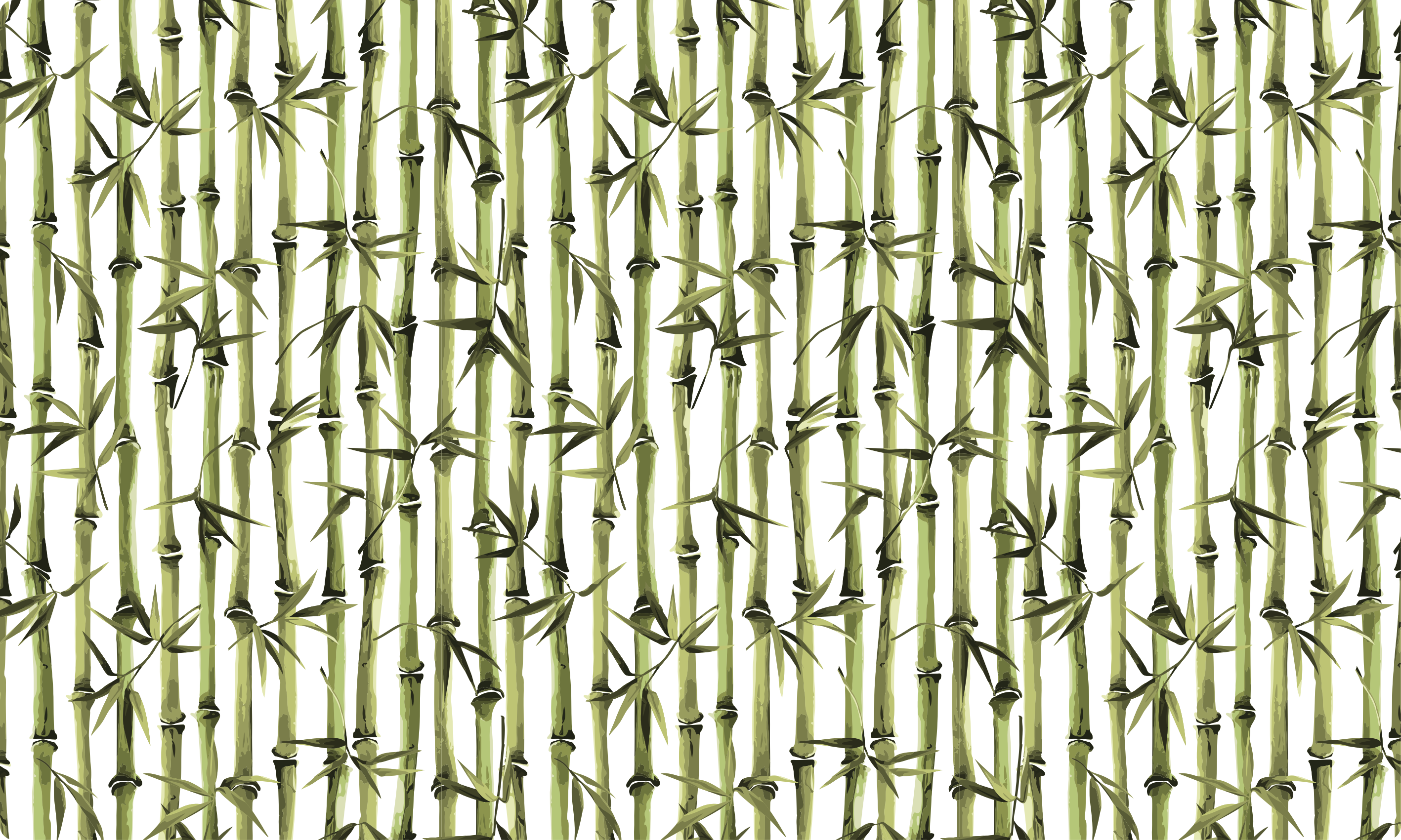Bamboo pattern branches nature vinyl rug - TenStickers