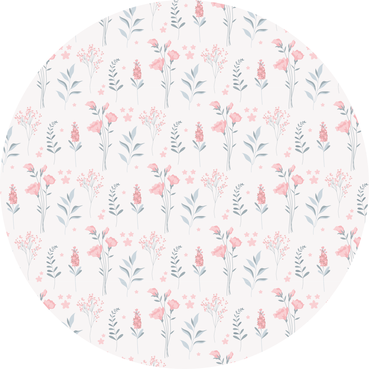 Floral vinyl rug with floral patterned design - TenStickers