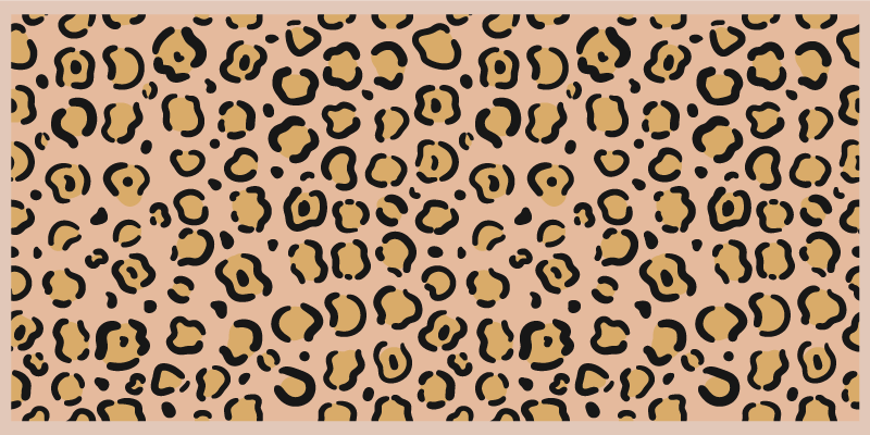 Leopard Pattern Play animal print vinyl rug - TenStickers