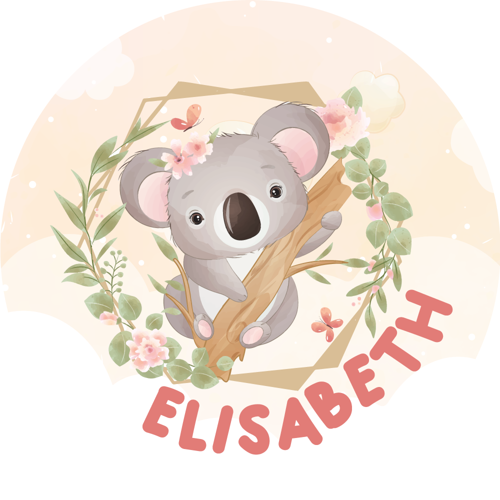 Custom vinyl rug adorable koala design - TenStickers