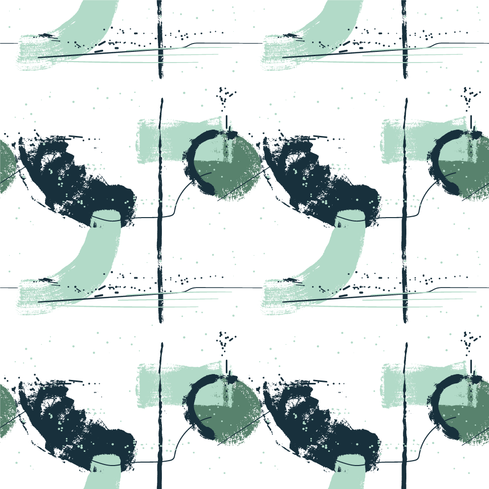 Abstract green strokes minimal vinyl rug - TenStickers